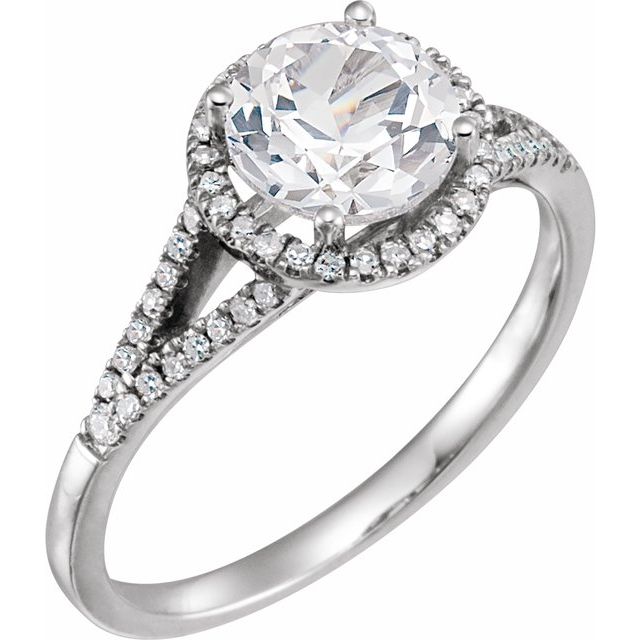 Halo Birthstone Ring