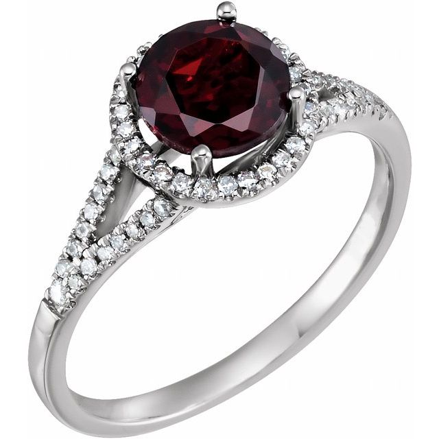 Halo Birthstone Ring