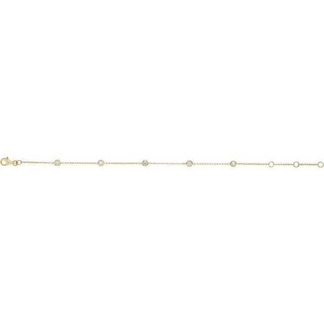 Bezel-Set Diamond Station Bracelet