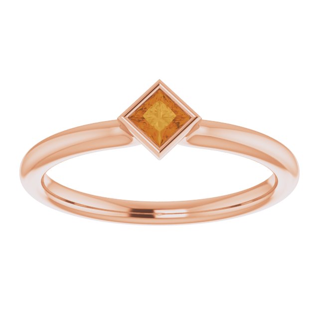 Stackable Bezel-Set Ring