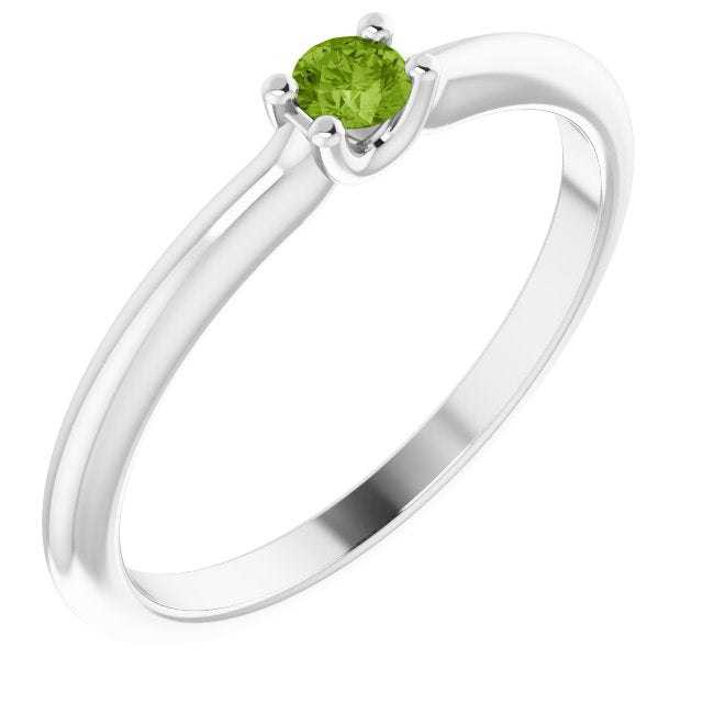 Stackable Dainty Gemstone Ring