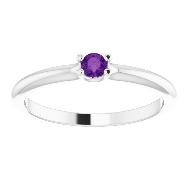 Stackable Dainty Gemstone Ring