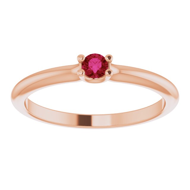 Stackable Dainty Gemstone Ring