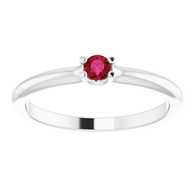 Stackable Dainty Gemstone Ring