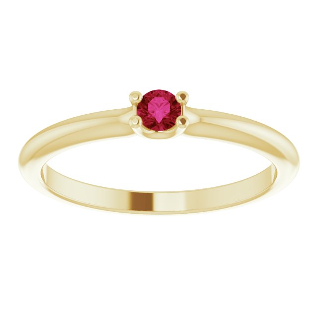 Stackable Dainty Gemstone Ring
