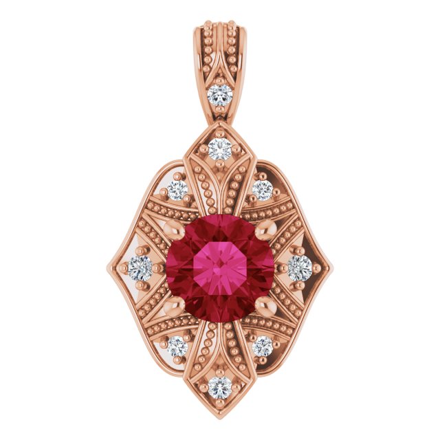 Vintage-Inspired Accented Pendant Shield