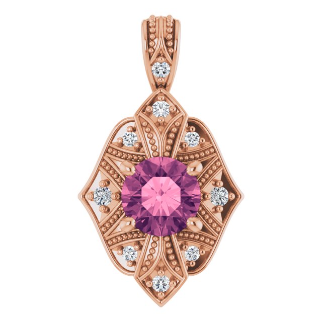 Vintage-Inspired Accented Pendant Shield