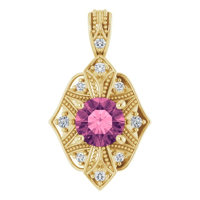 Vintage-Inspired Accented Pendant Shield