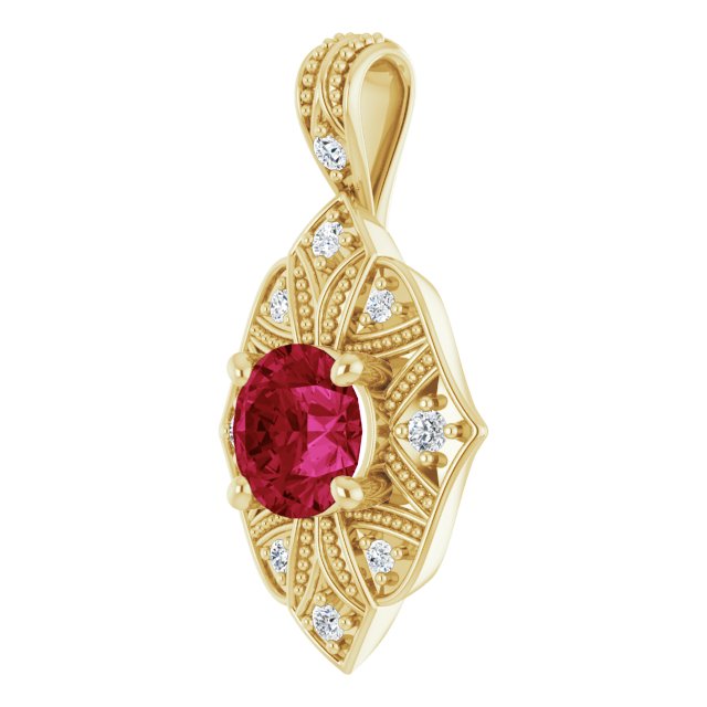 Vintage-Inspired Accented Pendant Shield