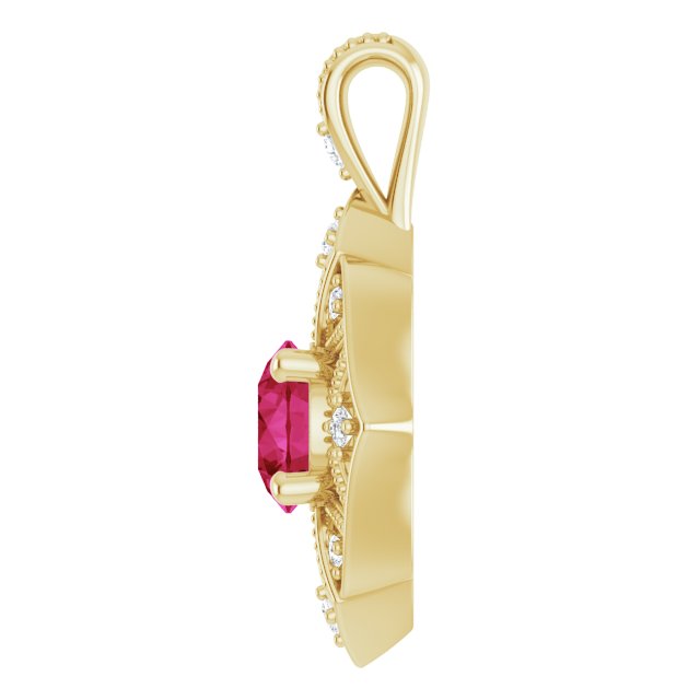 Vintage-Inspired Accented Pendant Shield