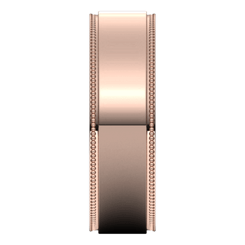 Custom Stepped Edge Milgrain Flat Band