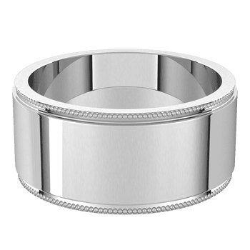 Custom Stepped Edge Milgrain Flat Band