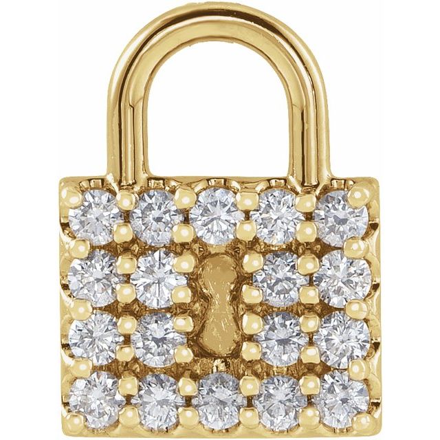 Natural Diamond Lock Necklace