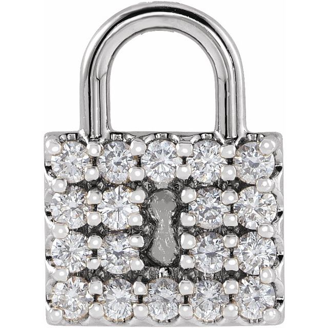 Natural Diamond Lock Necklace