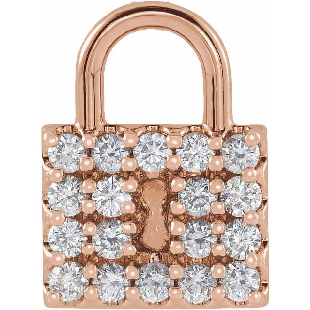 Natural Diamond Lock Necklace
