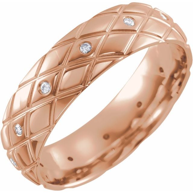Diamond Cut Pattern Band
