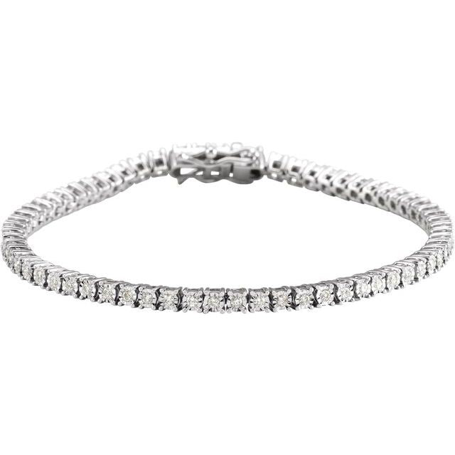 Diamond Illusion-Set Line Bracelet