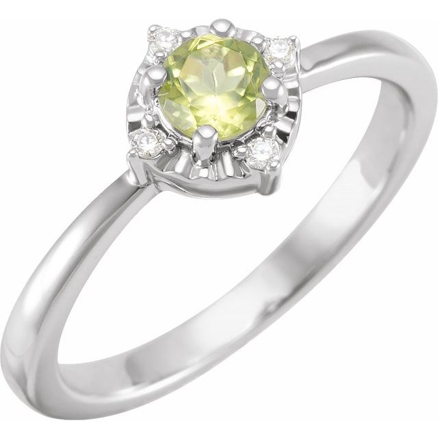 Halo Birthstone Ring
