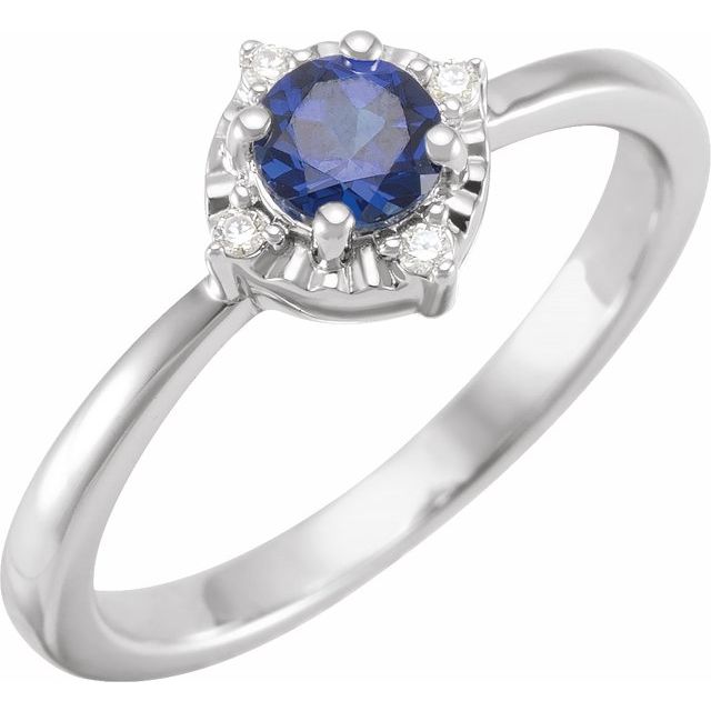 Halo Birthstone Ring