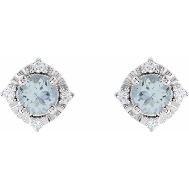 Halo Birthstone Earrings