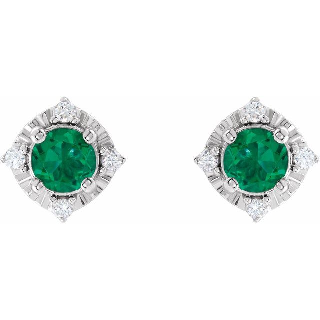 Halo Birthstone Earrings