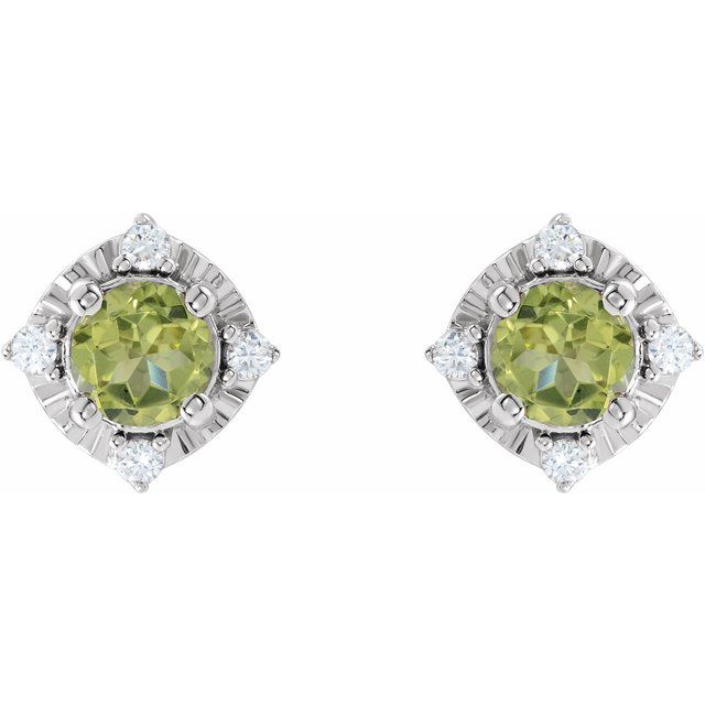 Halo Birthstone Earrings