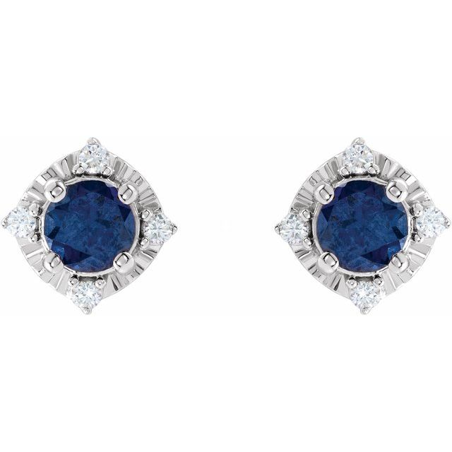 Halo Birthstone Earrings