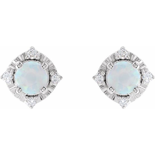 Halo Birthstone Earrings