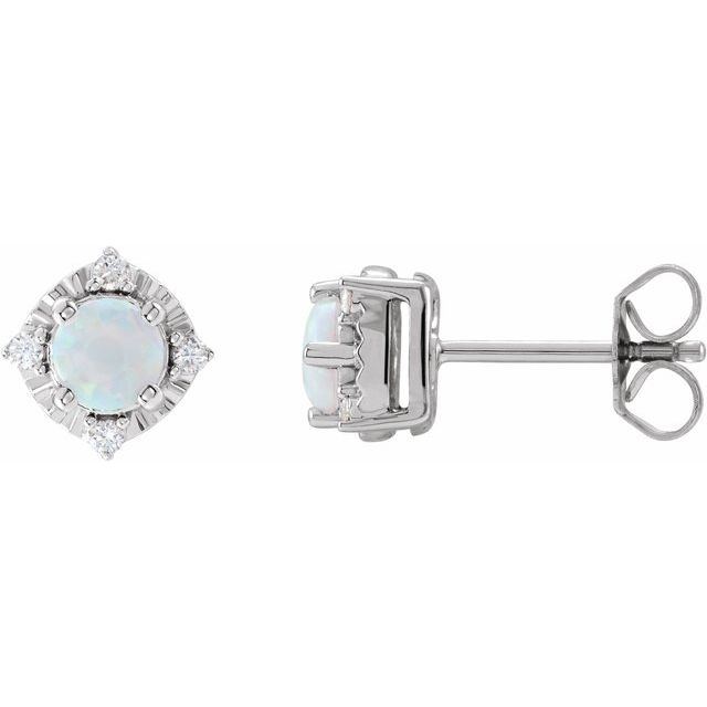 Halo Birthstone Earrings
