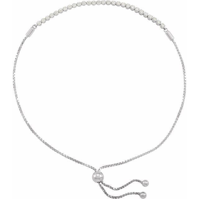 Diamond Adjustable Bolo Bracelet