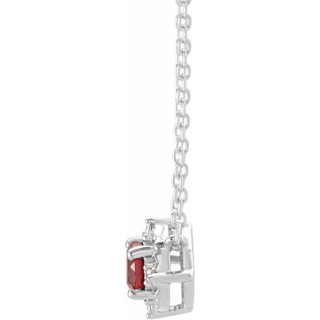 Halo Birthstone Necklace