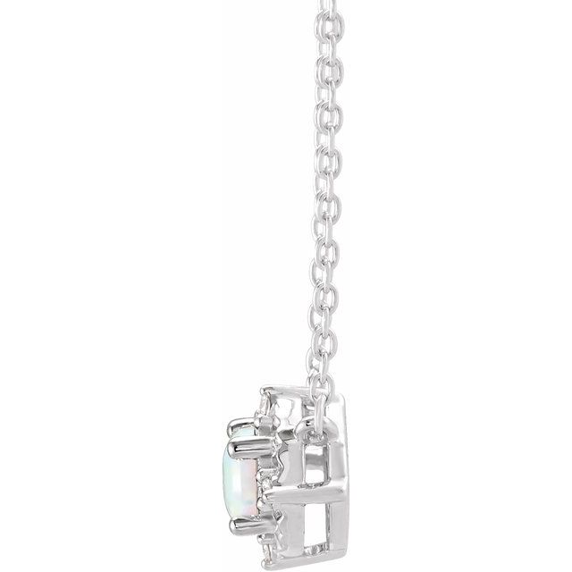 Halo Birthstone Necklace