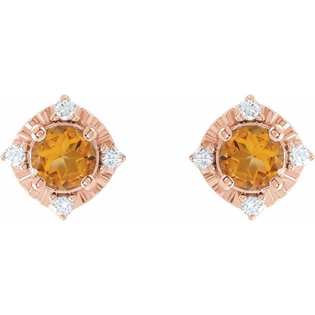 Halo Birthstone Earrings