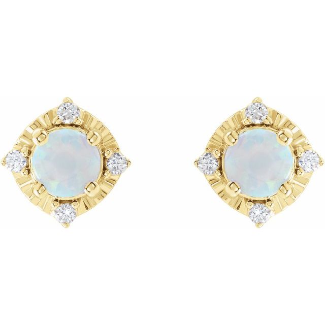 Halo Birthstone Earrings