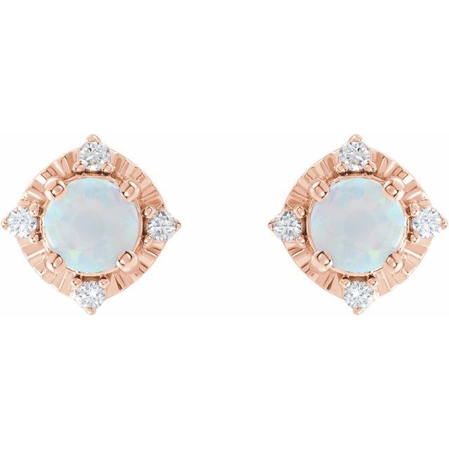 Halo Birthstone Earrings