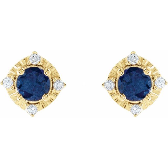 Halo Birthstone Earrings