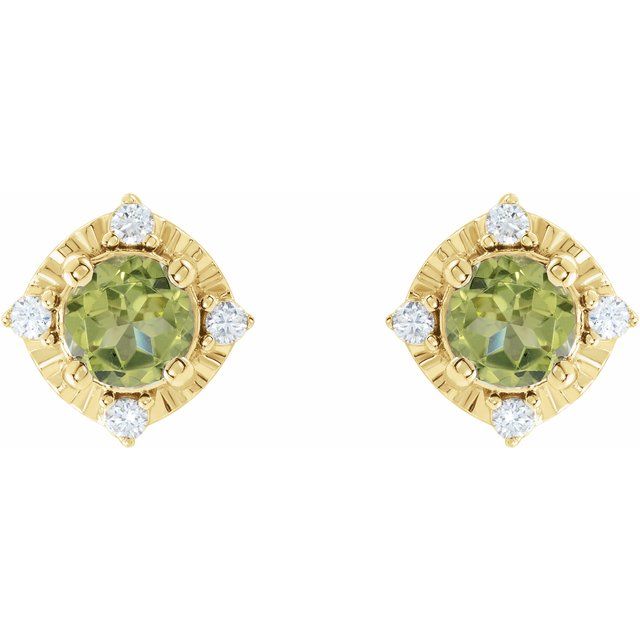 Halo Birthstone Earrings