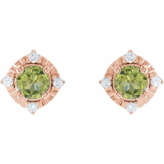 Halo Birthstone Earrings