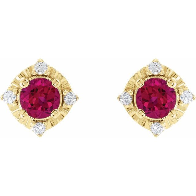 Halo Birthstone Earrings