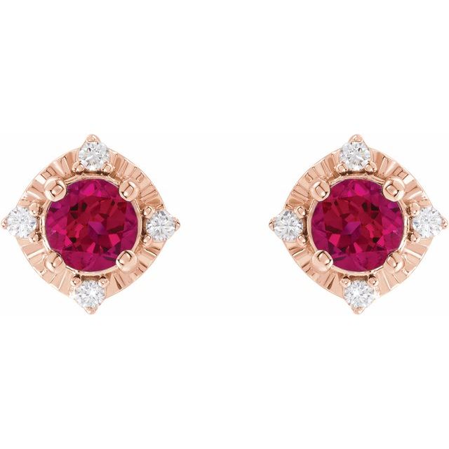 Halo Birthstone Earrings