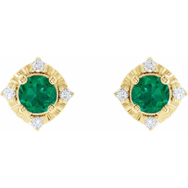 Halo Birthstone Earrings
