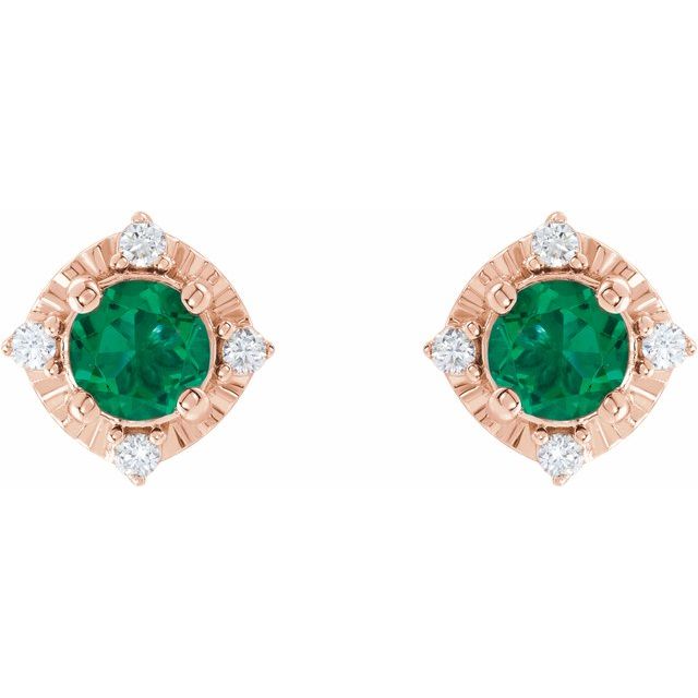 Halo Birthstone Earrings