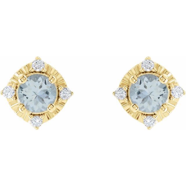 Halo Birthstone Earrings