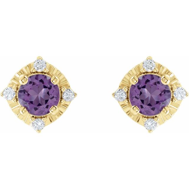 Halo Birthstone Earrings