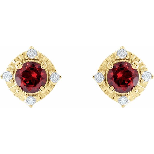 Halo Birthstone Earrings