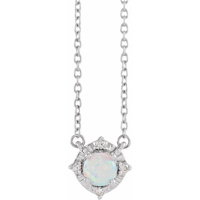 Halo Birthstone Necklace