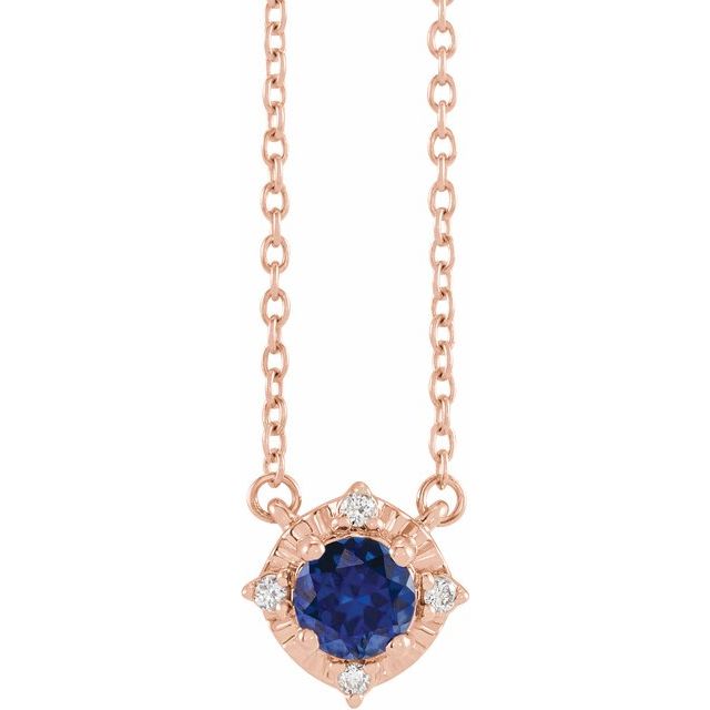 Halo Birthstone Necklace