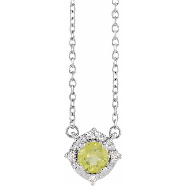 Halo Birthstone Necklace