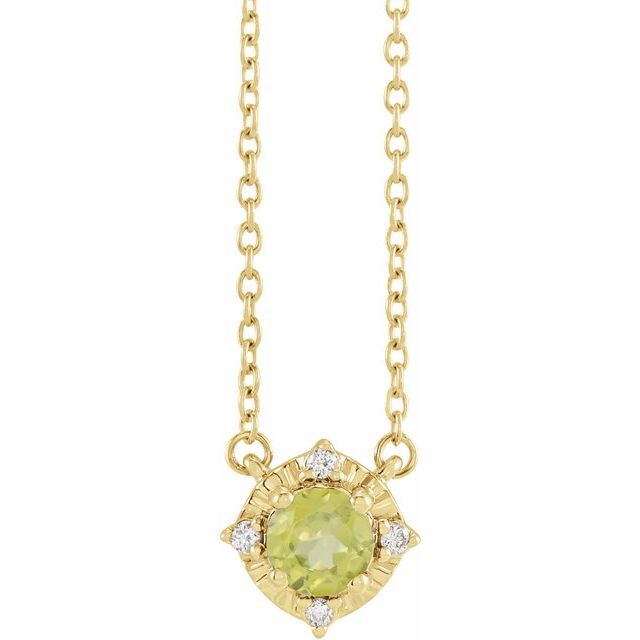 Halo Birthstone Necklace