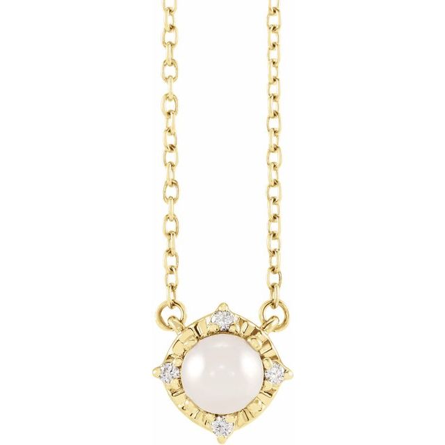 Halo Birthstone Necklace